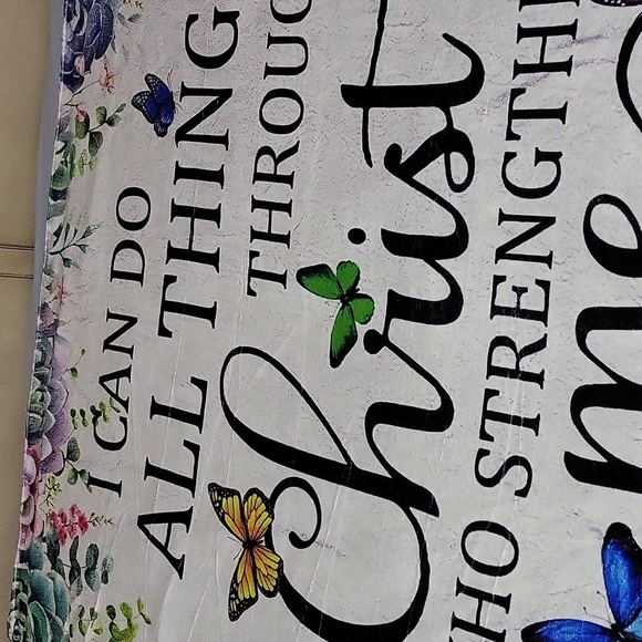 622- Religious Motivational Blanket Throw NWT - Picture 8 of 8